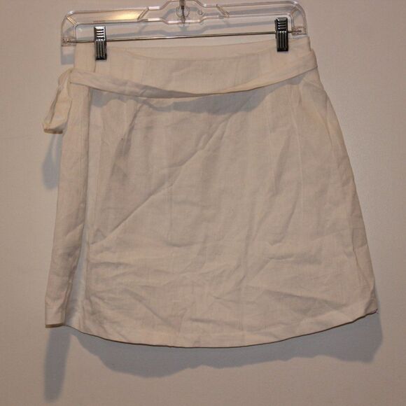 ASOS White Wrap Mini Skirts Women's Size 6 - Picture 5 of 6